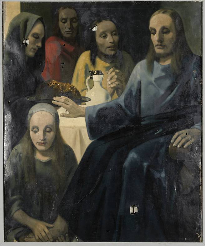 한 판 메이헤런, 발 씻기(요하네스 베르메르 풍), 1935~1943, 캔버스에 유채, 122x102cm, 암스테르담 국립 미술관