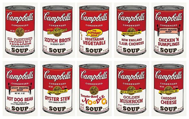 앤디 워홀 ‘Campbell‘s Soup II(F. & S.Ⅱ.54-63)’. [서울옥션]