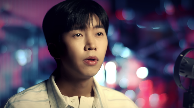 OST ‘천국보다 아름다운’을 부르고 있는 가수 임영웅. ‘임영웅’ 유튜브 캡처