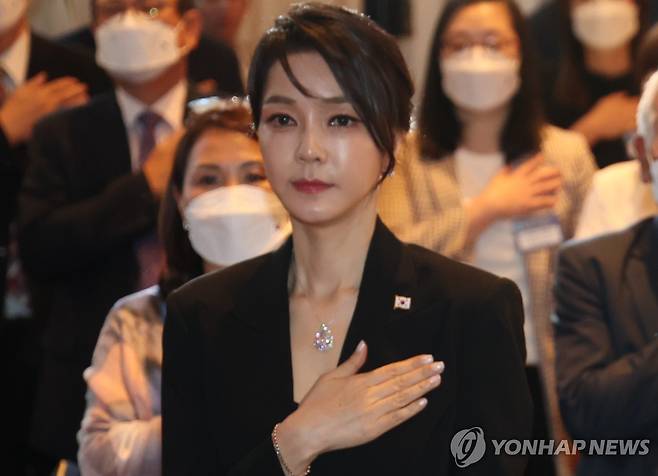 2022년 6월 스페인 동포 만찬간담회에 참석한 김건희 여사 [연합뉴스 자료사진]