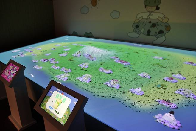 설문대할망 신화를 바탕으로 한 디지털 체험 공간 ⓒ제주의소리