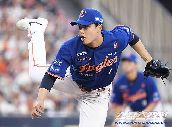 한화 선발투수 문동주가 역투하고 있다. 정재근 기자 cjg@sportschosun.com