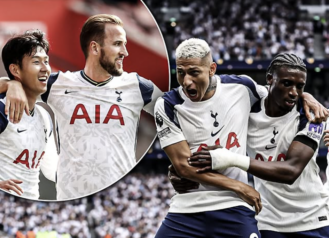 히샬리송과 쿠두스에게 손흥민과 케인의 모습이 보였다고 언론에서 극찬을 아끼지 않았다. 스포츠키다 공식 SNS 캡처