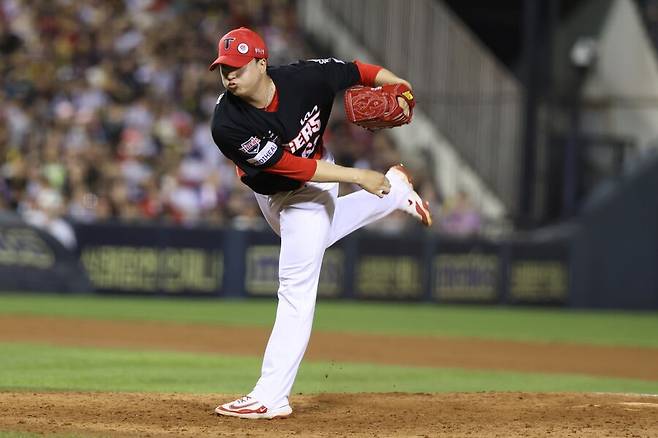 ▲ 16일 잠실 두산전에서 구속까지 뚝 떨어지며 힘겨운 시기를 보내고 있는 정해영 ⓒKIA타이거즈