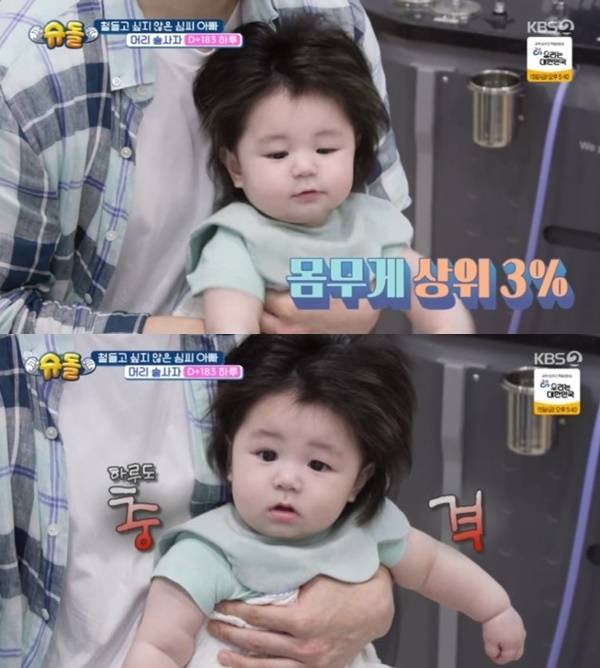 뽀얗고 포동포동한 하루에게 과체중 경보가 켜졌다. [사진=KBS]