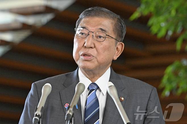 이시바 시게루 일본 총리. (교도통신 제공) 2025.07.30. ⓒ 로이터=뉴스1 ⓒ News1 윤다정 기자