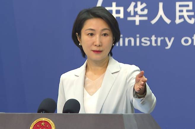마오닝 중국 외교부 대변인. 연합뉴스