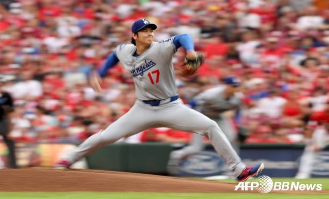 투수 오타니 쇼헤이가 역투하고 있다. /AFPBBNews=뉴스1