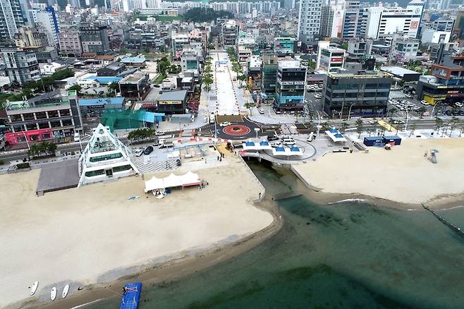 울산 동구 일산해수욕장 주 진입로 및 일대 전경. 울산매일 포토뱅크