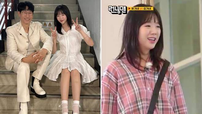 배우 지예은이 꾸준한 다이어트로 달라진 턱선을 보여줬다.[사진=지예은 인스타그램/SBS 예능 '런닝맨' 영상 캡처]