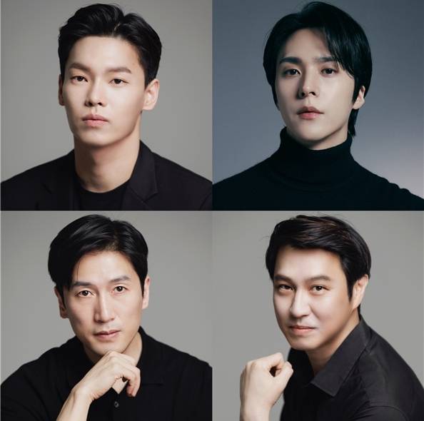 서울예술단 신작 ‘전우치’에 출연하는 (왼쪽 위부터) 배우 이한수, 손동운(하이라이트), 최인형, 금승훈. 사진 | (재)서울예술단