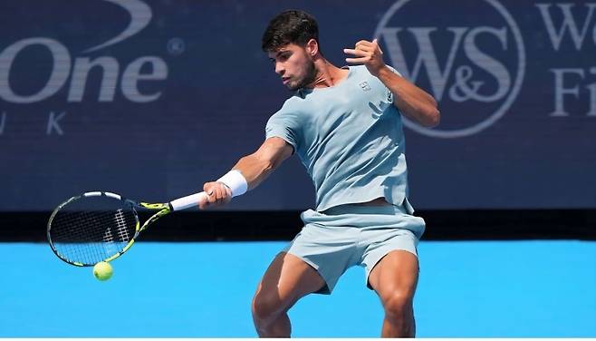 알카라스의 위력적인 포핸드 그라운드스트로크. 사진/ATP 투어