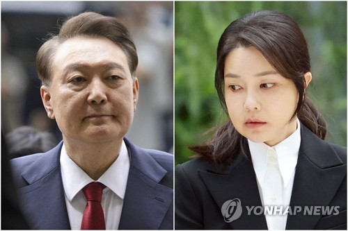 윤석열 전 대통령(왼쪽)과 김건희씨. [연합뉴스]
