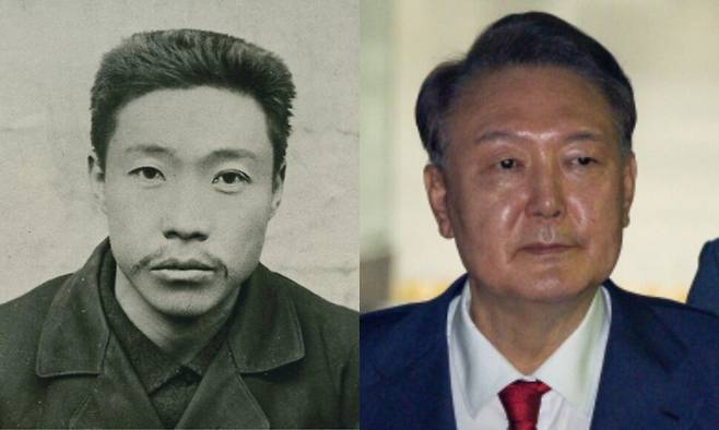 안중근 의사와 윤석열 전 대통령. 한겨레 자료사진, 사진공동취재단