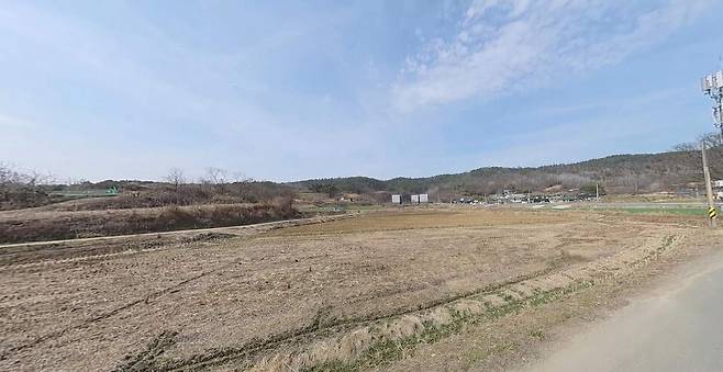 농림축산식품부가 추진하는 '논 범용화 용수공급체계 구축사업' 신규대상지로 선정된 합천군 율곡면 제내리 전경 ⓒ합천군