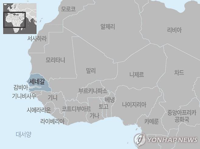아프리카 세네갈 지도 [제작 양진규]