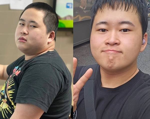 120kg→70kg 초반대로 진입한 정지웅의 다이어트 비포&애프터. [사진=정은표 SNS]