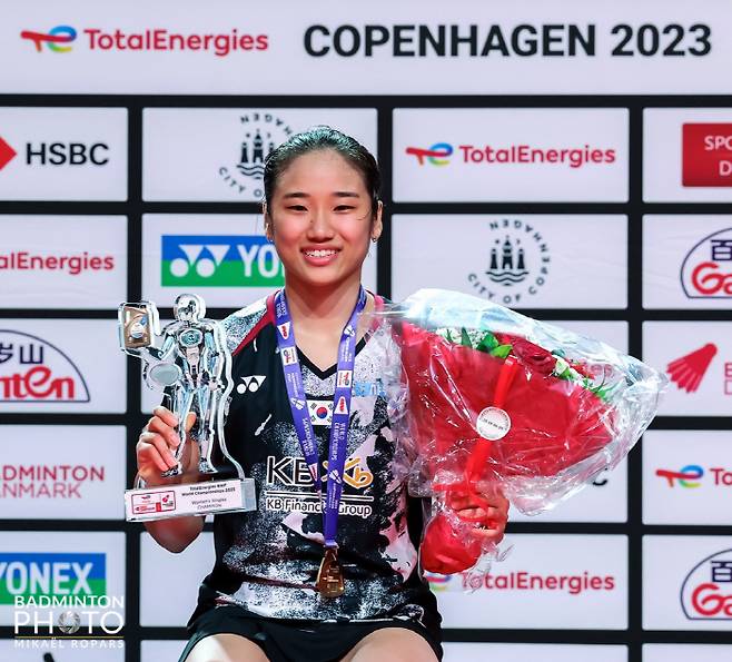 2023년 세계선수권에서 여자단식 우승한 안세영.. 사진제공=대한배드민턴협회