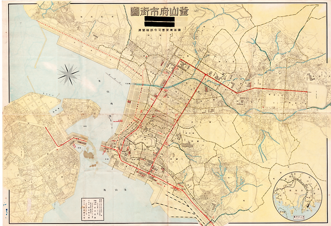 1941년 일제가 발행한 부산 시가지도/김한근 부경근대사료연구소 소장 제공