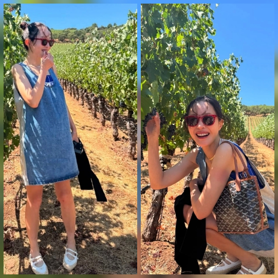 엄지원이 ‘마대표’라는 별명에 걸맞은 와인 투어 인증샷을 공개했다.사진=엄지원 SNS