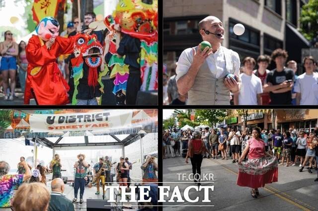 올해 54회를 맞이한 워싱턴대의 5월 축제 'U District Street Fair'가 지역 주민이 참가한 가운데 대학가 곳곳에서 열렸다. /워싱턴대 홈페이지