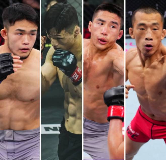 UFC 중국전에 출전하는 박재현(사진 맨 왼쪽부터), 장윤성, 윤창민, 김상욱. UFC 제공