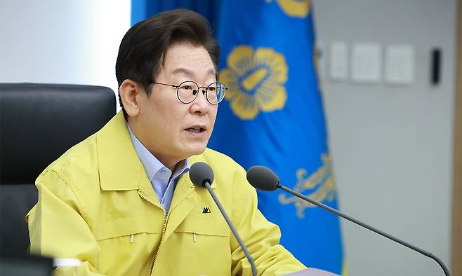 이재명 대통령이 21일 서울 용산 대통령실 청사에서 열린 제8차 수석·보좌관 회의에서 발언하고 있다. 대통령실통신사진기자단