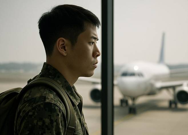 탈영병 해외 잠적. 기사의 이해를 돕기 위해 만든 AI 생성 이미지.