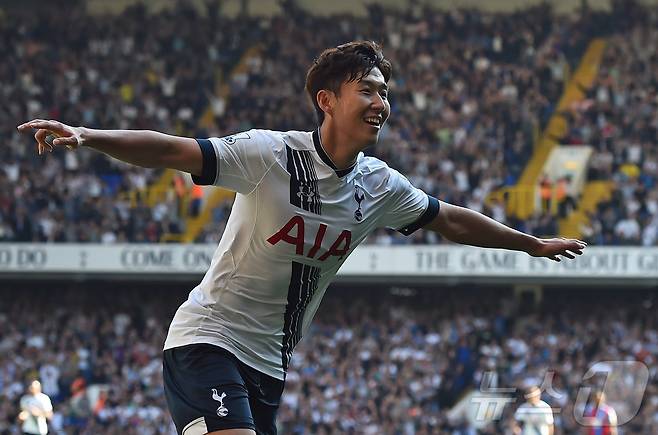 EPL 2경기 만에 데뷔골을 터뜨렸던 손흥민 ⓒ AFP=뉴스1