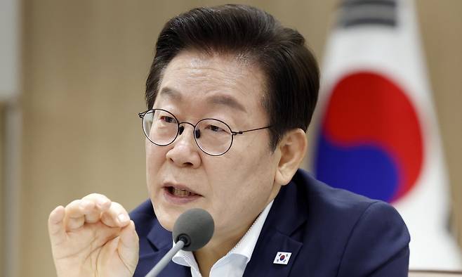 이재명 대통령이 22일 용산 대통령실에서 열린 제1회 국가과학기술자문회의 전원회의에서 발언하고 있다. 대통령실통신사진기자단