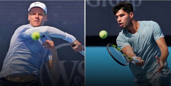 야니크 시너와 카를로스 알카라스. 사진/ATP 투어