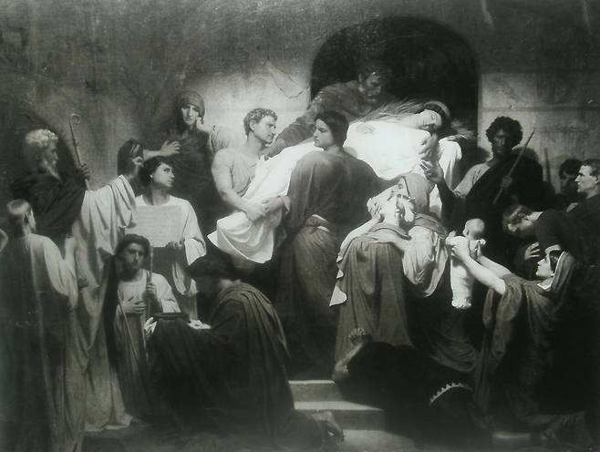 순교자의 승리(1854). 안타깝게도 원본이 화재로 소실돼 흑백사진만 남아 있다.