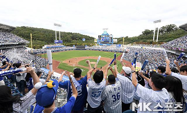 올 시즌 평균 관중 숫자 1위에 올라 있는 대구삼성라이온즈파크. 사진=천정환 기자