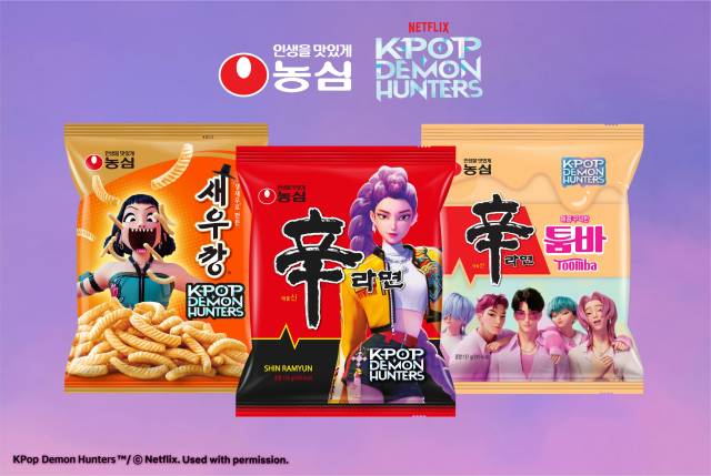 케이팝 데몬 헌터스 캐릭터를 입힌 농심 제품 이미지. 사진 제공=농심