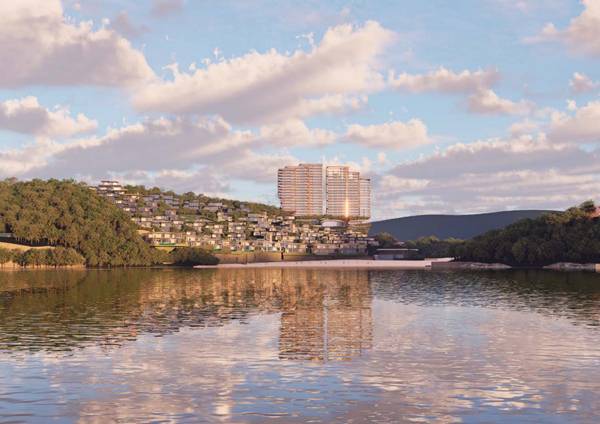 사천시가 지역 대표 해양관광 명소인 남일대리조트의 영업을 다음 달 1일 자로 종료한다. 사진은 기존 남일대유원지에 새롭게 조성될 5성급 호텔과 리조트 조감도. / 사천시