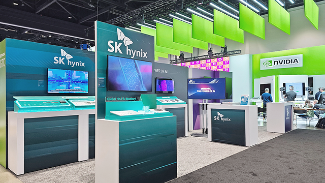 작년 3월 미국 캘리포니아주 새너제이에서 열린 엔비디아 주최 ‘GTC 2024’에 참가한 SK하이닉스 부스. SK하이닉스 뉴스룸