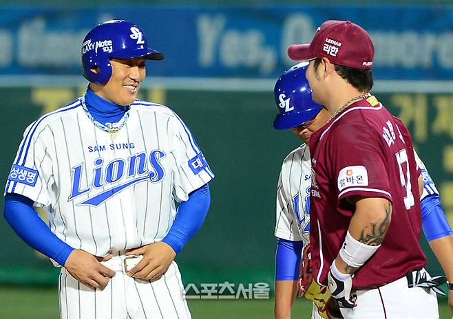 2012시즌 삼성 이승엽(왼쪽)과 넥센 박병호. 사진 | 스포츠서울DB