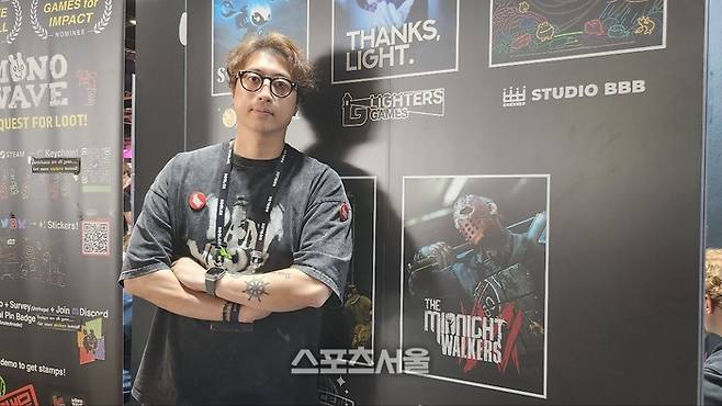 독일 쾰른 ‘게임스컴 2025’ 현장에서 만난 송광호 대표가 인터뷰 전 포즈를 취하고 있다. 쾰른=김민규 기자 kmg@sportsseoul.com