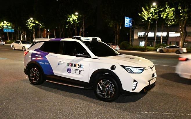 강남 심야 자율주행택시 운행 모습. 서울시