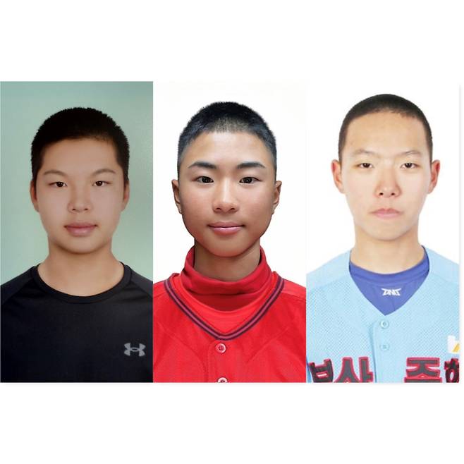 사직 할배의 더 큰 응원을 받는 강시우·문승찬·정주원(왼쪽부터) 사진=케리 마허 장학위원회 제공