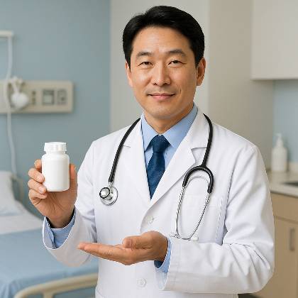 챗GPT로 생성한 '한국인 의사가 의약품을 추천하는 장면'. /사진=챗GPT 캡처