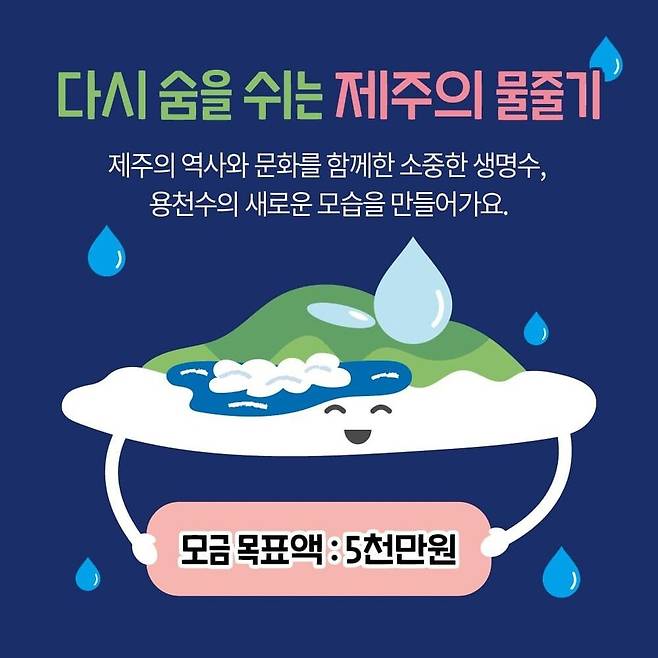 '제주 생명의 물-용천수 복원' 고향사랑 지정기부 캠페인 리플릿 ⓒ제주시 제공