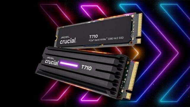 마이크론 크루셜 T710 NVMe SSD. (사진=마이크론)