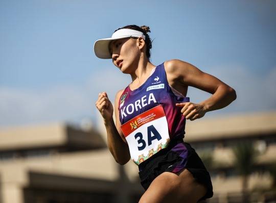 난달 계주 세계선수권대회 당시 성승민의 경기 모습. 사진[연합뉴스]