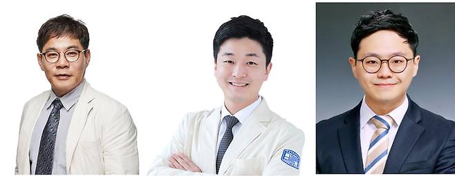 가톨릭대 서울성모병원 순환기내과 장기육(왼쪽부터)·이관용 교수, 김상현 국군수도병원 순환기내과장  [서울성모병원 제공]