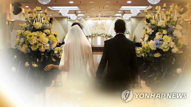 결혼식 위 이미지는 자료사진으로 기사와 직접 관련 없습니다. [연합뉴스TV 제공]