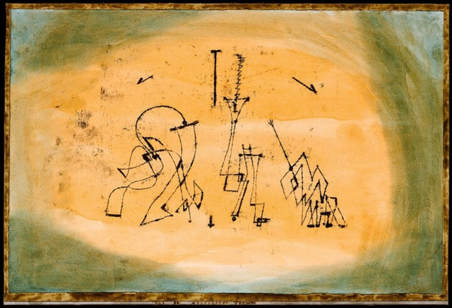 파울 클레 ‘추상 트리오’(Abstract trio). 1923년. 종이에 수채화 및 전사 인쇄 잉크. 47.9 x 64.5 cm. 뉴욕 메트로폴리탄 미술관 소장.