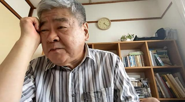 일본 오사카부에 거주하는 김병진씨가 지난달 23일 본보와 화상 인터뷰를 하고 있다. 최다원 기자