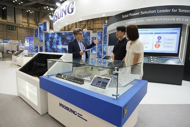 효성중공업의 2025 기후산업국제박람회(WCE) 부스 전경. 효성중공업 제공