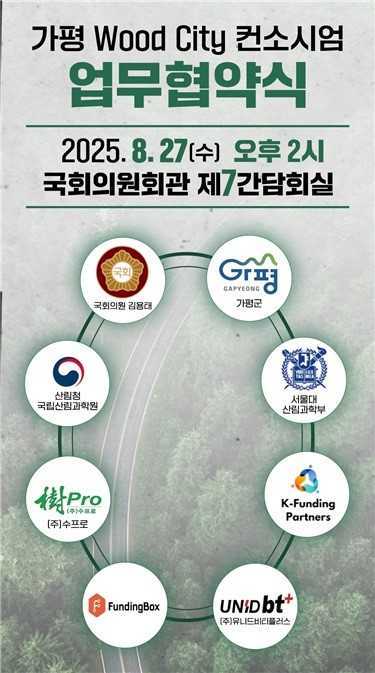 가평 우드시티 컨소시엄 업무협약식 홍보 포스터 [사진=김용태 의원실]